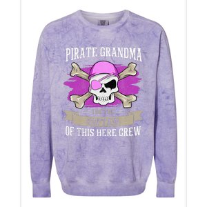 Pirate Grandma Caribbean Captain Grandmother Pirate Colorblast Crewneck Sweatshirt