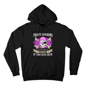 Pirate Grandma Caribbean Captain Grandmother Pirate Hoodie