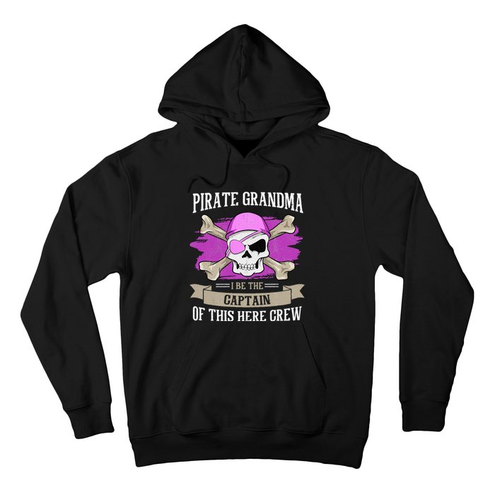 Pirate Grandma Caribbean Captain Grandmother Pirate Hoodie