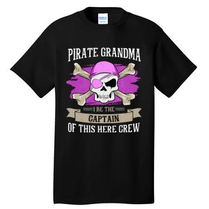 Pirate Grandma Caribbean Captain Grandmother Pirate Tall T-Shirt