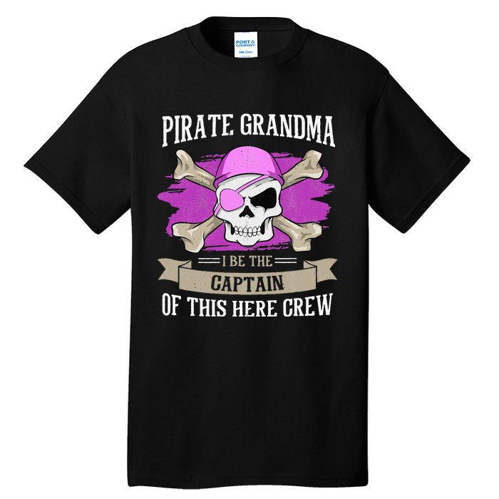 Pirate Grandma Caribbean Captain Grandmother Pirate Tall T-Shirt