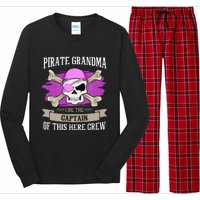 Pirate Grandma Caribbean Captain Grandmother Pirate Long Sleeve Pajama Set