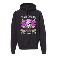 Pirate Grandma Caribbean Captain Grandmother Pirate Premium Hoodie