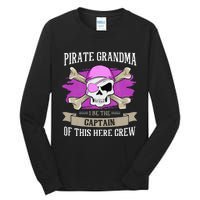 Pirate Grandma Caribbean Captain Grandmother Pirate Tall Long Sleeve T-Shirt