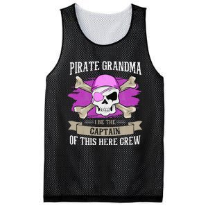 Pirate Grandma Caribbean Captain Grandmother Pirate Mesh Reversible Basketball Jersey Tank