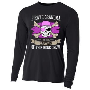 Pirate Grandma Caribbean Captain Grandmother Pirate Cooling Performance Long Sleeve Crew