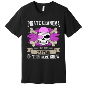 Pirate Grandma Caribbean Captain Grandmother Pirate Premium T-Shirt