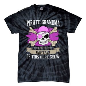 Pirate Grandma Caribbean Captain Grandmother Pirate Tie-Dye T-Shirt