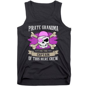 Pirate Grandma Caribbean Captain Grandmother Pirate Tank Top