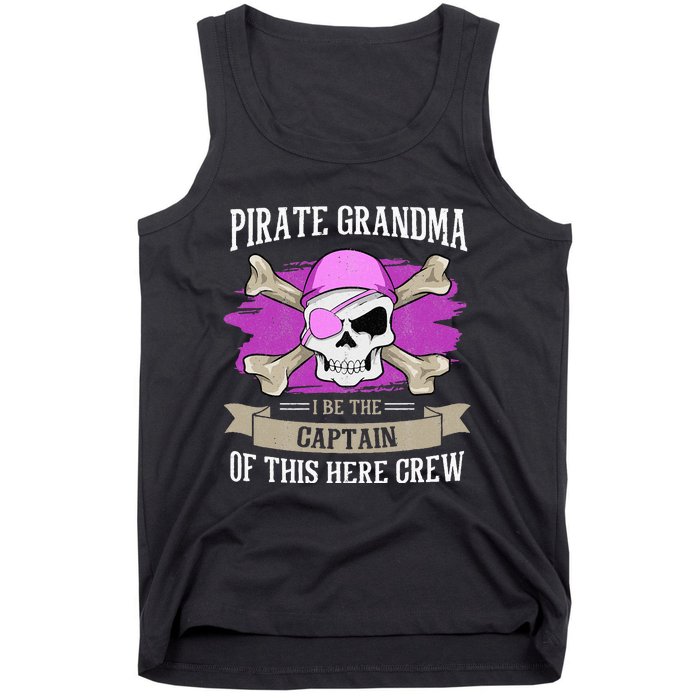 Pirate Grandma Caribbean Captain Grandmother Pirate Tank Top