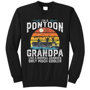 Pontoon Grandpa Captain Retro Funny Boating Fathers Day Gift Sweatshirt