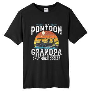 Pontoon Grandpa Captain Retro Funny Boating Fathers Day Gift Tall Fusion ChromaSoft Performance T-Shirt