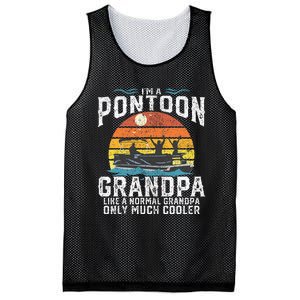 Pontoon Grandpa Captain Retro Funny Boating Fathers Day Gift Mesh Reversible Basketball Jersey Tank