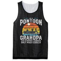 Pontoon Grandpa Captain Retro Funny Boating Fathers Day Gift Mesh Reversible Basketball Jersey Tank