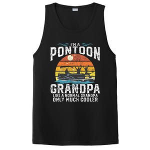 Pontoon Grandpa Captain Retro Funny Boating Fathers Day Gift PosiCharge Competitor Tank