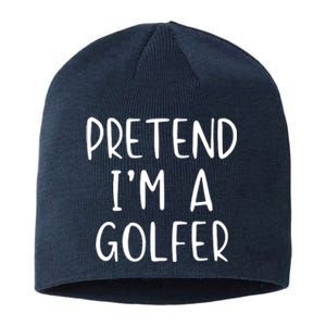 Pretend Golfer Costume Halloween Simple Funny Golfing Golf Sustainable Beanie