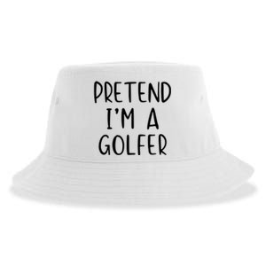 Pretend Golfer Costume Halloween Simple Funny Golfing Golf Sustainable Bucket Hat