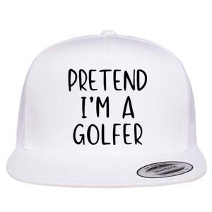 Pretend Golfer Costume Halloween Simple Funny Golfing Golf Flat Bill Trucker Hat