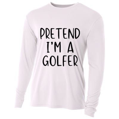 Pretend Golfer Costume Halloween Simple Funny Golfing Golf Cooling Performance Long Sleeve Crew