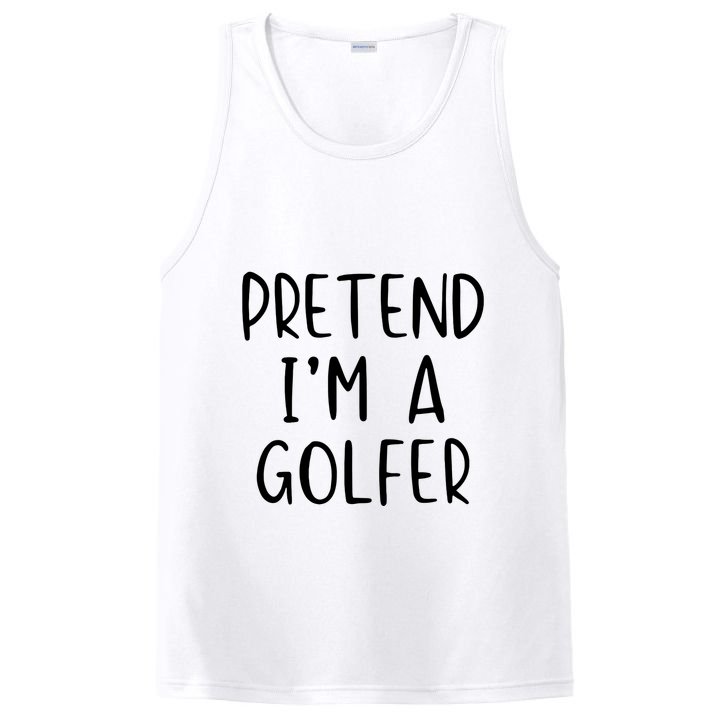 Pretend Golfer Costume Halloween Simple Funny Golfing Golf PosiCharge Competitor Tank