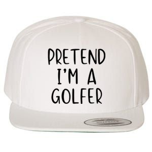 Pretend Golfer Costume Halloween Simple Funny Golfing Golf Wool Snapback Cap