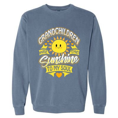 Proud Grandma Cute Gift Blessed Grandmother Love Nana Garment-Dyed Sweatshirt