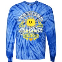 Proud Grandma Cute Gift Blessed Grandmother Love Nana Tie-Dye Long Sleeve Shirt