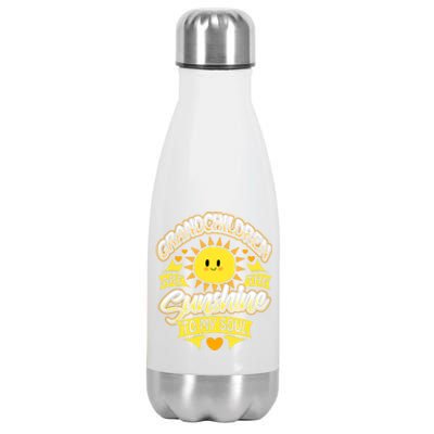 Proud Grandma Cute Gift Blessed Grandmother Love Nana Stainless Steel Insulated Water Bottle