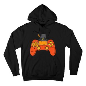 Pilgrim Game Controller Gamer Thanksgiving Fall Gaming Gift Hoodie