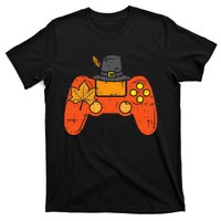 Pilgrim Game Controller Gamer Thanksgiving Fall Gaming Gift T-Shirt