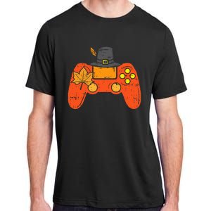 Pilgrim Game Controller Gamer Thanksgiving Fall Gaming Gift Adult ChromaSoft Performance T-Shirt