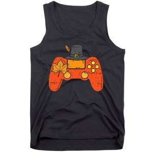 Pilgrim Game Controller Gamer Thanksgiving Fall Gaming Gift Tank Top