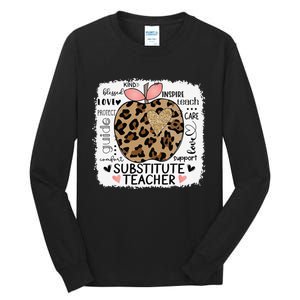 Protect Guide Care Love Support Comfort Substitute Teacher Tall Long Sleeve T-Shirt