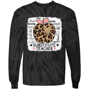 Protect Guide Care Love Support Comfort Substitute Teacher Tie-Dye Long Sleeve Shirt