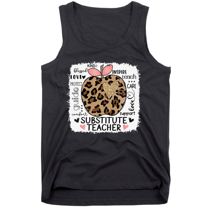 Protect Guide Care Love Support Comfort Substitute Teacher Tank Top