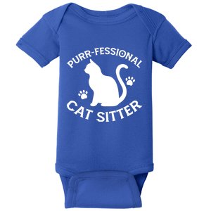 Purrmeaningful Giftfessional Cat Sitter Gift Baby Bodysuit