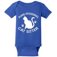 Purrmeaningful Giftfessional Cat Sitter Gift Baby Bodysuit