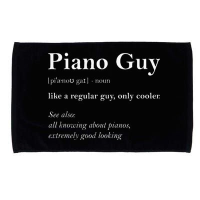 Piano Guy Definition Funny Boy Piano Gift Piano Player Microfiber Hand Towel