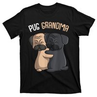 Pug Grandma Dog Mom Lover Owner Women T-Shirt