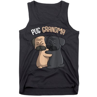 Pug Grandma Dog Mom Lover Owner Women Tank Top