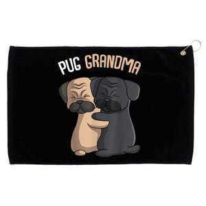 Pug Grandma Dog Mom Lover Owner Women Grommeted Golf Towel