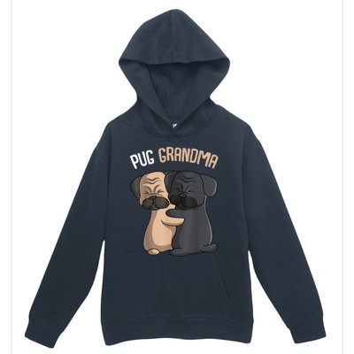 Pug Grandma Dog Mom Lover Owner Women Urban Pullover Hoodie