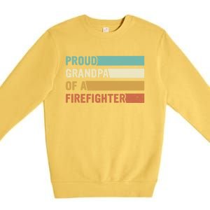 Proud Grandpa Design Firefighter Grandpa Gift Premium Crewneck Sweatshirt