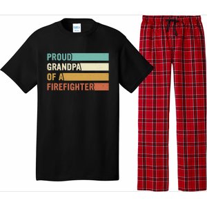 Proud Grandpa Design Firefighter Grandpa Gift Pajama Set