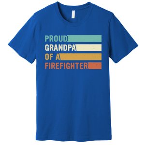 Proud Grandpa Design Firefighter Grandpa Gift Premium T-Shirt