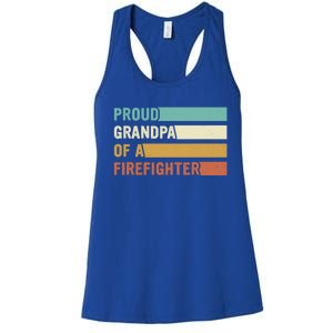 Proud Grandpa Design Firefighter Grandpa Gift Women's Racerback Tank