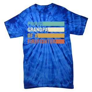 Proud Grandpa Design Firefighter Grandpa Gift Tie-Dye T-Shirt