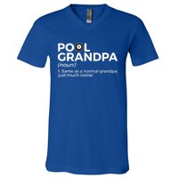 Pool Grandpa Definition Funny Billiards Gift V-Neck T-Shirt