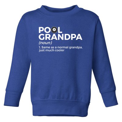 Pool Grandpa Definition Funny Billiards Gift Toddler Sweatshirt