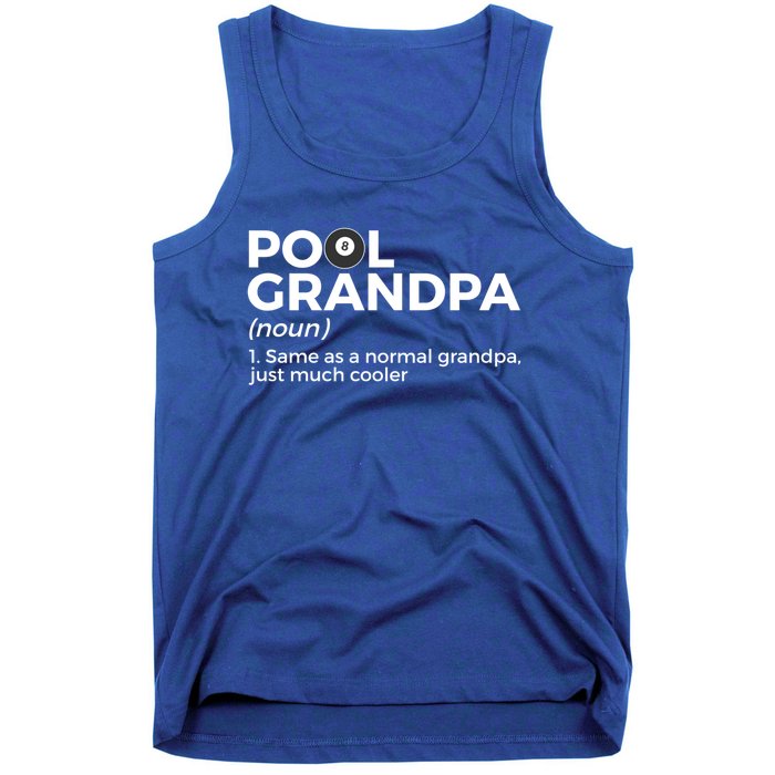 Pool Grandpa Definition Funny Billiards Gift Tank Top